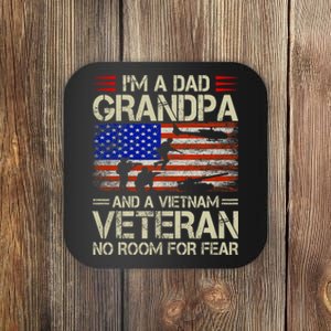 IM A Dad Grandpa And Vietnam Veteran Us Flag Papa Grandpa Coaster