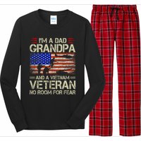 IM A Dad Grandpa And Vietnam Veteran Us Flag Papa Grandpa Long Sleeve Pajama Set