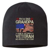 IM A Dad Grandpa And Vietnam Veteran Us Flag Papa Grandpa Sustainable Beanie