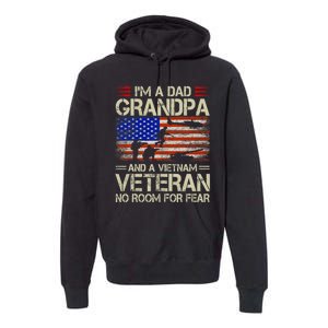 IM A Dad Grandpa And Vietnam Veteran Us Flag Papa Grandpa Premium Hoodie