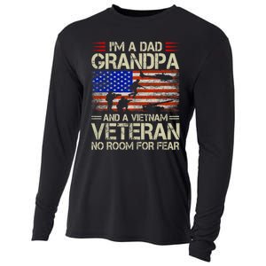 IM A Dad Grandpa And Vietnam Veteran Us Flag Papa Grandpa Cooling Performance Long Sleeve Crew