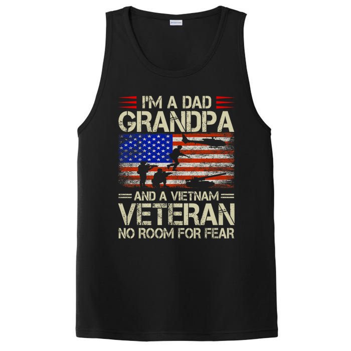 IM A Dad Grandpa And Vietnam Veteran Us Flag Papa Grandpa PosiCharge Competitor Tank