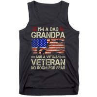 IM A Dad Grandpa And Vietnam Veteran Us Flag Papa Grandpa Tank Top