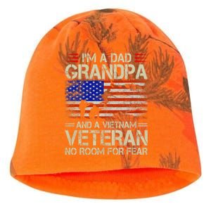 IM A Dad Grandpa And Vietnam Veteran Us Flag Papa Grandpa Kati - Camo Knit Beanie