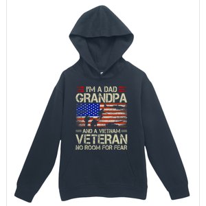 IM A Dad Grandpa And Vietnam Veteran Us Flag Papa Grandpa Urban Pullover Hoodie