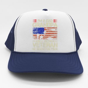 IM A Dad Grandpa And Vietnam Veteran Us Flag Papa Grandpa Trucker Hat