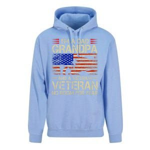 IM A Dad Grandpa And Vietnam Veteran Us Flag Papa Grandpa Unisex Surf Hoodie