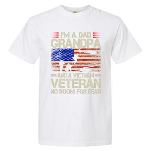 IM A Dad Grandpa And Vietnam Veteran Us Flag Papa Grandpa Garment-Dyed Heavyweight T-Shirt