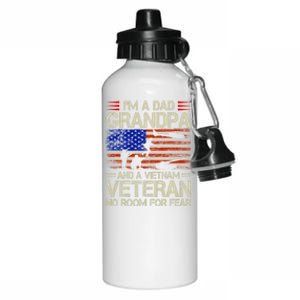 IM A Dad Grandpa And Vietnam Veteran Us Flag Papa Grandpa Aluminum Water Bottle