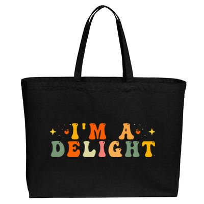 IM A Delight Cotton Canvas Jumbo Tote