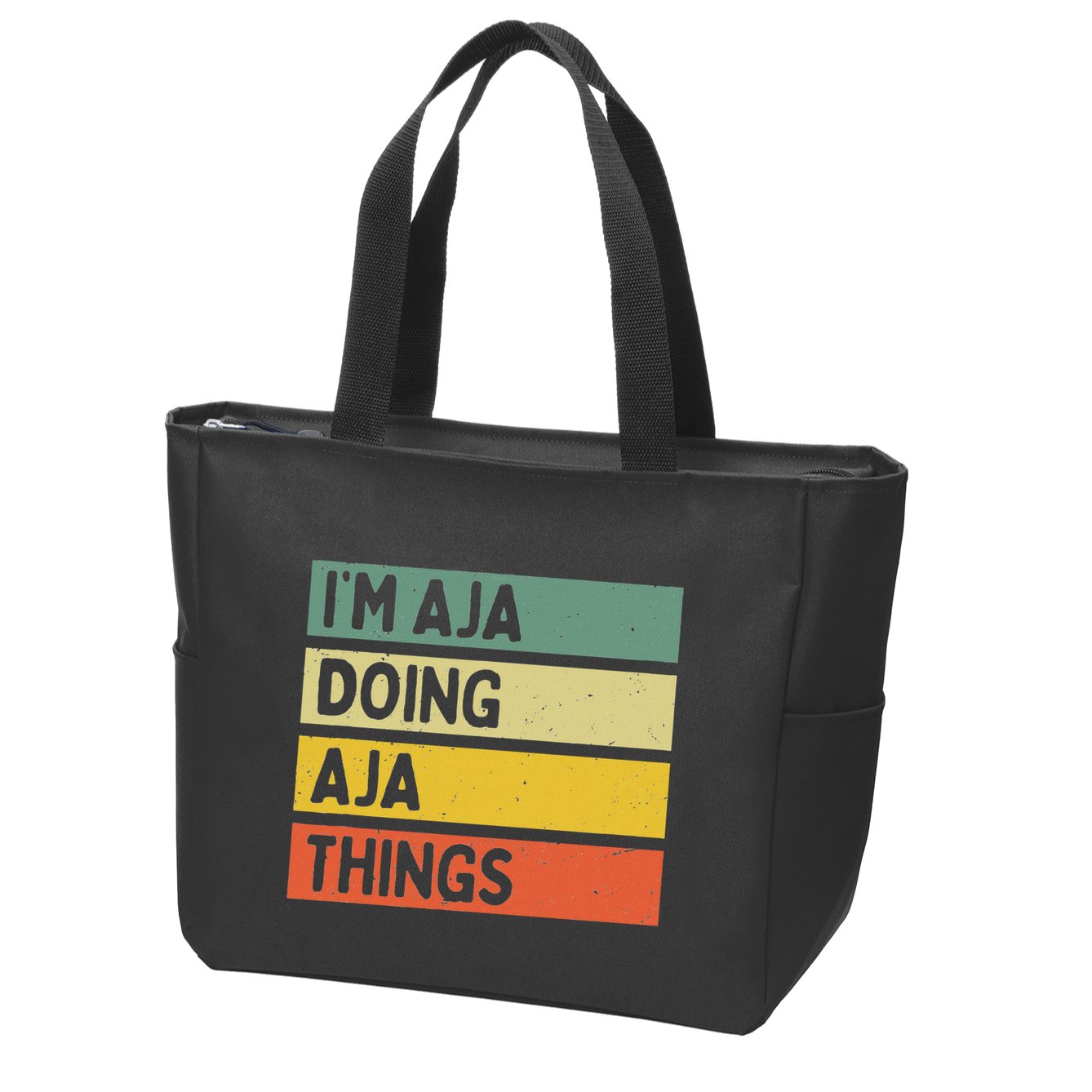 IM Aja Doing Aja Things Funny Personalized Quote Zip Tote Bag