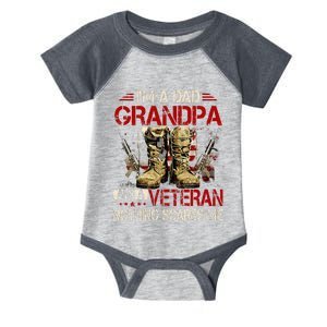 Im A Dad Grandpa And A Veteran American Flag Gists For Dad Infant Baby Jersey Bodysuit