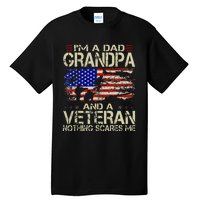 Im A Dad Grandpa And Veteran Fathers Day Papa Grandpa Gifts Tall T-Shirt