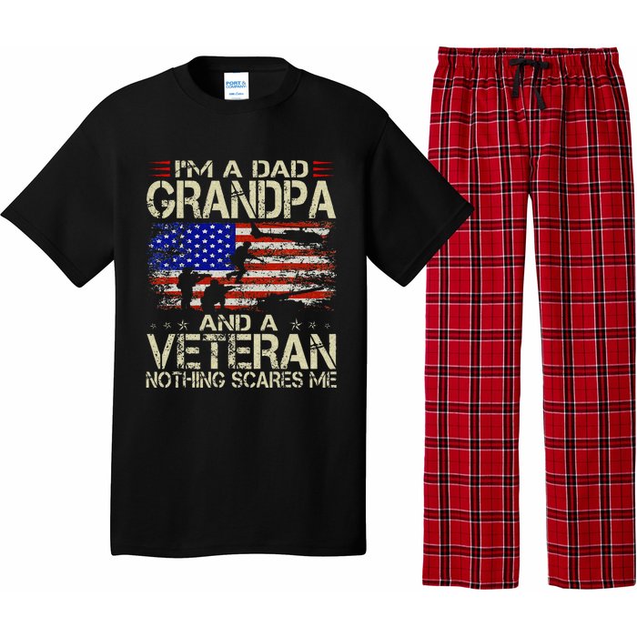 Im A Dad Grandpa And Veteran Fathers Day Papa Grandpa Gifts Pajama Set