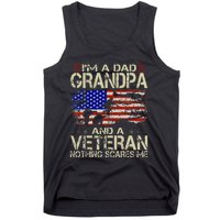 Im A Dad Grandpa And Veteran Fathers Day Papa Grandpa Gifts Tank Top