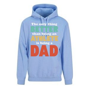 I'm A Dad And Athlete Funny Fatherhood Funny Dad Cute Gift Unisex Surf Hoodie