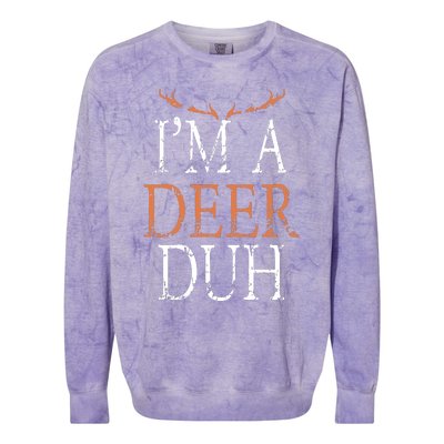 I'm A Deer Duh Halloween Costume Colorblast Crewneck Sweatshirt