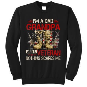 Im A Dad Grandpa And A Veteran American Flag Gists For Dad Tall Sweatshirt