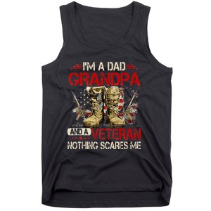 Im A Dad Grandpa And A Veteran American Flag Gists For Dad Tank Top