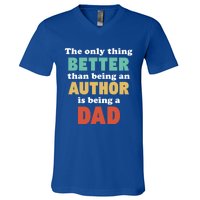 I'm A Dad And Author Funny Fatherhood Funny Dad Gift V-Neck T-Shirt