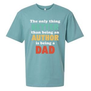 I'm A Dad And Author Funny Fatherhood Funny Dad Gift Sueded Cloud Jersey T-Shirt