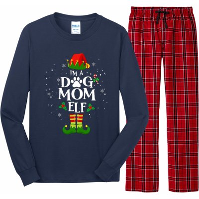 IM A Dog Mom Elf Xmas Matching Family Christmas Pajamas Long Sleeve Pajama Set