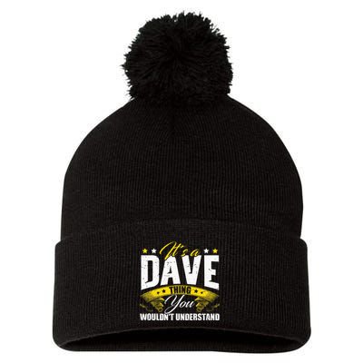 ItS A Dave Thing Pom Pom 12in Knit Beanie