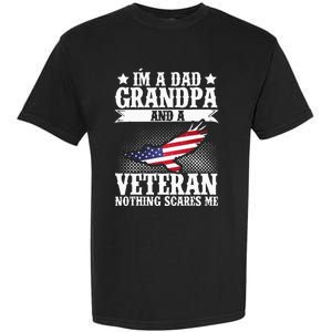 I'm A Dad Grandpa And A Veteran US Flag Veterans Day Garment-Dyed Heavyweight T-Shirt