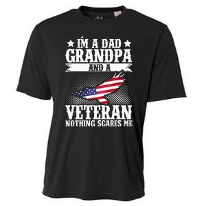 I'm A Dad Grandpa And A Veteran US Flag Veterans Day Cooling Performance Crew T-Shirt