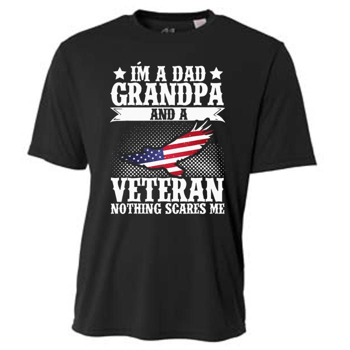 I'm A Dad Grandpa And A Veteran US Flag Veterans Day Cooling Performance Crew T-Shirt