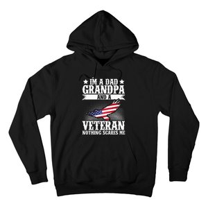 I'm A Dad Grandpa And A Veteran US Flag Veterans Day Hoodie