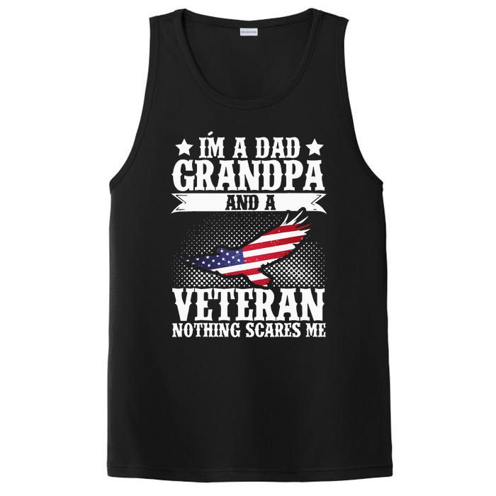 I'm A Dad Grandpa And A Veteran US Flag Veterans Day PosiCharge Competitor Tank