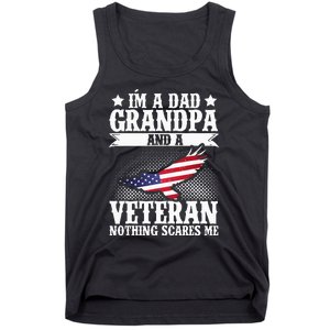 I'm A Dad Grandpa And A Veteran US Flag Veterans Day Tank Top