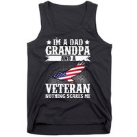 I'm A Dad Grandpa And A Veteran US Flag Veterans Day Tank Top