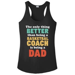 I'm A Dad And Basketball Coach Funny Fatherhood Funny Dad Funny Gift Ladies PosiCharge Competitor Racerback Tank