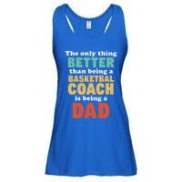 I'm A Dad And Basketball Coach Funny Fatherhood Funny Dad Funny Gift Ladies Essential Flowy Tank