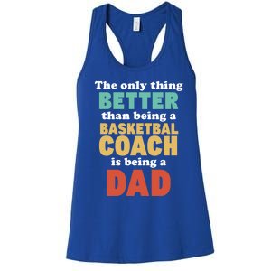 I'm A Dad And Basketball Coach Funny Fatherhood Funny Dad Funny Gift Women's Racerback Tank