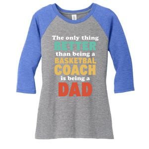 I'm A Dad And Basketball Coach Funny Fatherhood Funny Dad Funny Gift Women's Tri-Blend 3/4-Sleeve Raglan Shirt