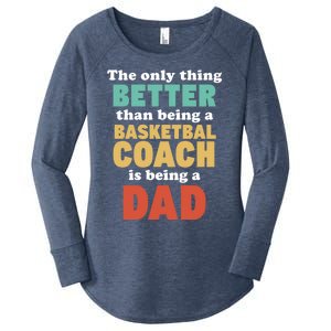 I'm A Dad And Basketball Coach Funny Fatherhood Funny Dad Funny Gift Women's Perfect Tri Tunic Long Sleeve Shirt