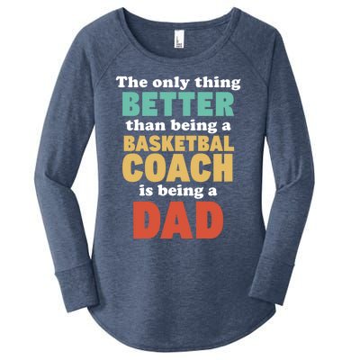 I'm A Dad And Basketball Coach Funny Fatherhood Funny Dad Funny Gift Women's Perfect Tri Tunic Long Sleeve Shirt