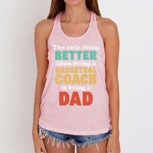 I'm A Dad And Basketball Coach Funny Fatherhood Funny Dad Funny Gift Women's Knotted Racerback Tank