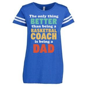 I'm A Dad And Basketball Coach Funny Fatherhood Funny Dad Funny Gift Enza Ladies Jersey Football T-Shirt