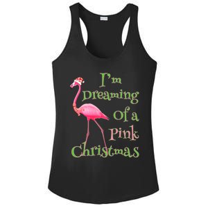 I Am Dreaming Of A Pink Christmas Holiday Flamingo Gift Ladies PosiCharge Competitor Racerback Tank