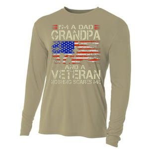 Im A Dad Grandpa And Veteran Fathers Day Papa Grandpa Gifts Cooling Performance Long Sleeve Crew