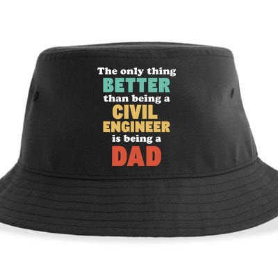I'm A Dad And Civil Engineer Funny Fatherhood Funny Dad Cute Gift Sustainable Bucket Hat