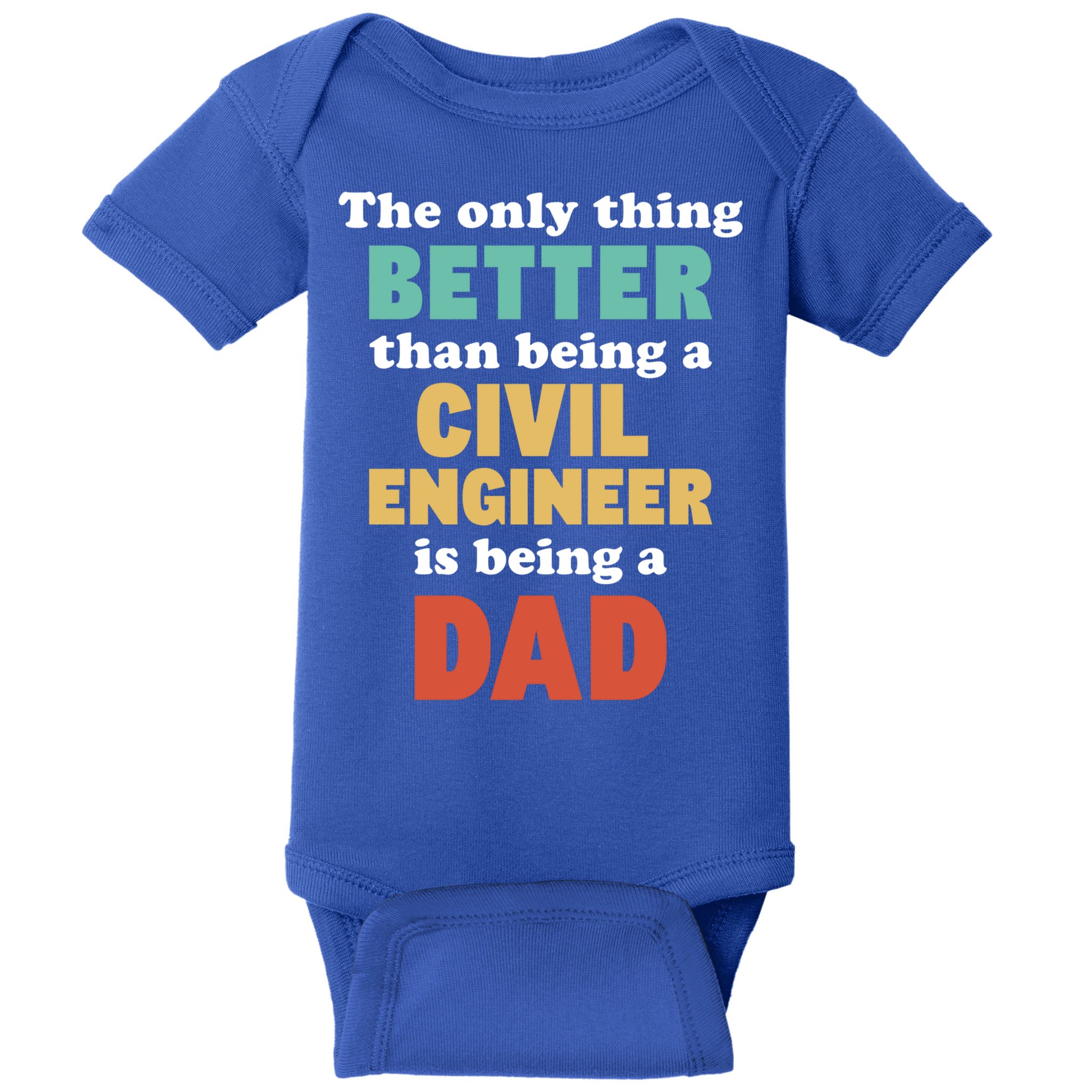 I'm A Dad And Civil Engineer Funny Fatherhood Funny Dad Cute Gift Baby Bodysuit