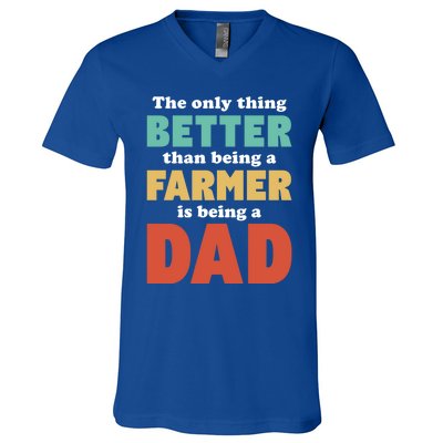 I'm A Dad And Farmer Funny Fatherhood Funny Dad Meaningful Gift V-Neck T-Shirt