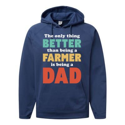 I'm A Dad And Farmer Funny Fatherhood Funny Dad Meaningful Gift Performance Fleece Hoodie