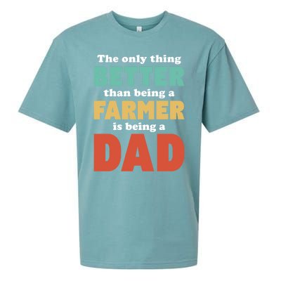 I'm A Dad And Farmer Funny Fatherhood Funny Dad Meaningful Gift Sueded Cloud Jersey T-Shirt