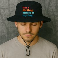 Im A Dirtbag And So Is Dog Funny Retro Apparel Bucket Hat